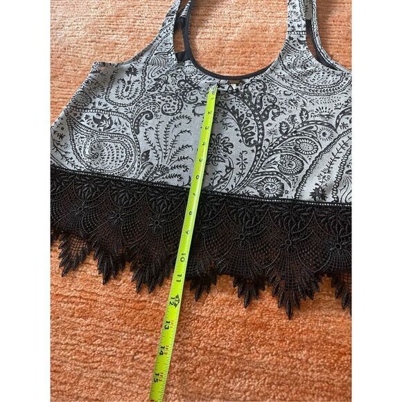FREE PEOPLE sheer crop top with lace hem - Picture 5 of 5